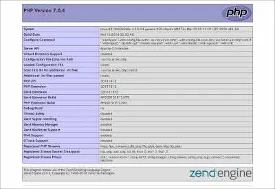 phpinfo